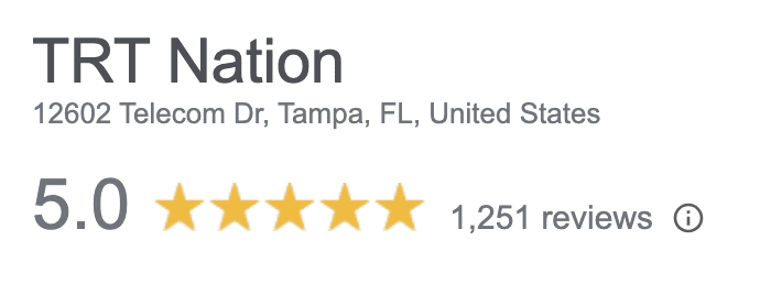 TRT Nation Google Reviews